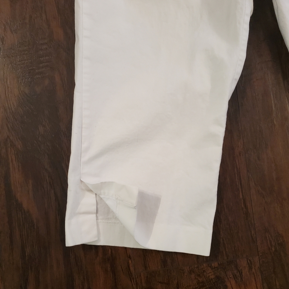 Liz Claiborne White Michaela Mid Rise Capris Size 14 - Picture 5 of 9